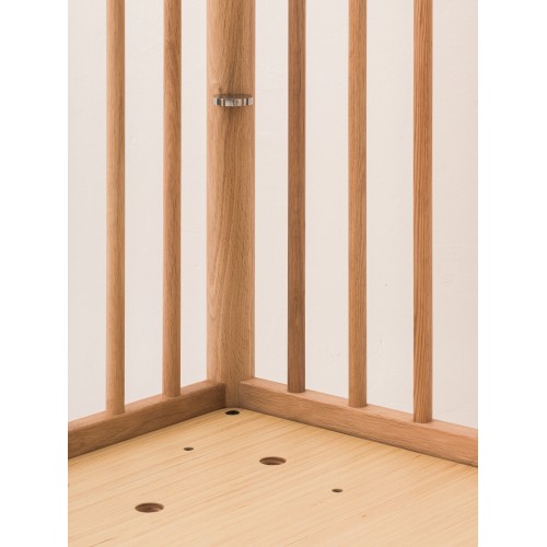 Cuna evolutiva Latitude de madera maciza de roble