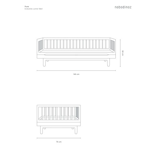 Cama infantil Pure de roble macizo