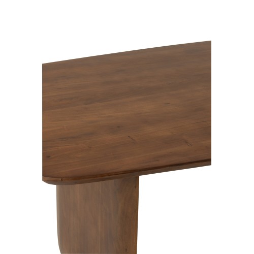 Brown Acacia Wood Dining Table