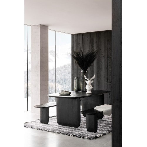 Brown Acacia Wood Dining Table