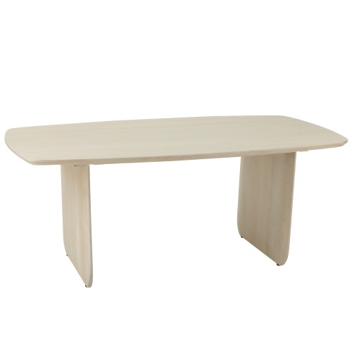 Mesa de comedor de madera de acacia blanca