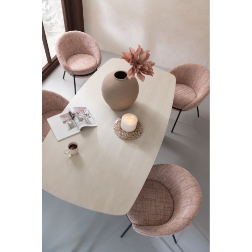 Table À Manger Bois D'acacia Blanc