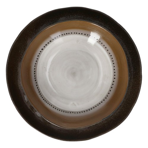 Assiette plate - CYCLE-mix de couleurs - Marron