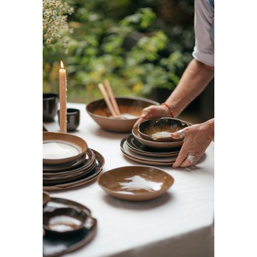 Pasta bowl - CYCLE - mix of colors - Brown