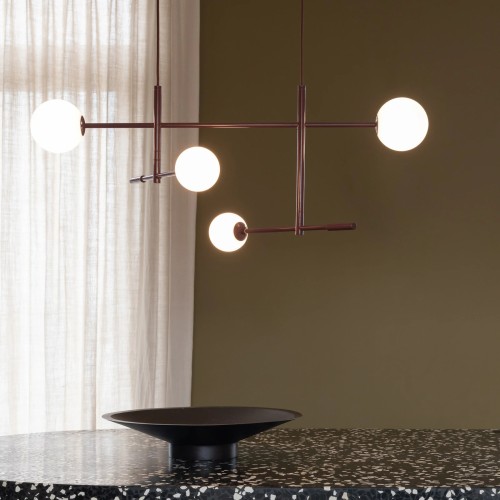 Copenhagen pendant light, burgundy