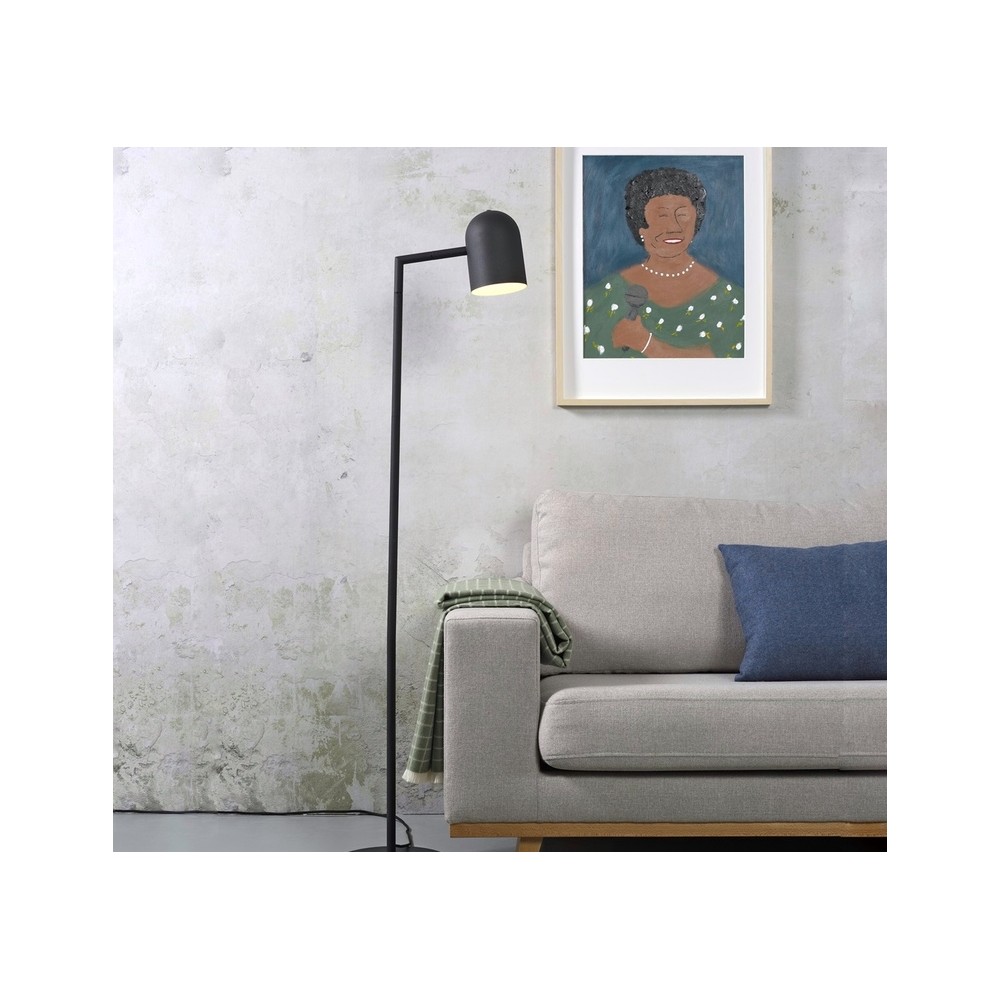 Marseille black iron floor lamp
