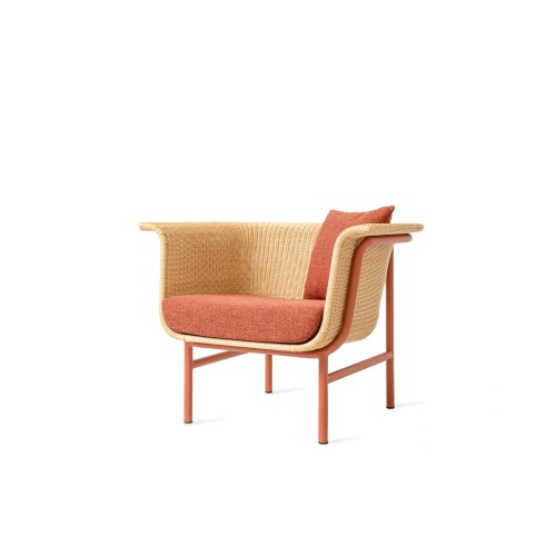 Fauteuil Wicked lounge Terracotta/Natural