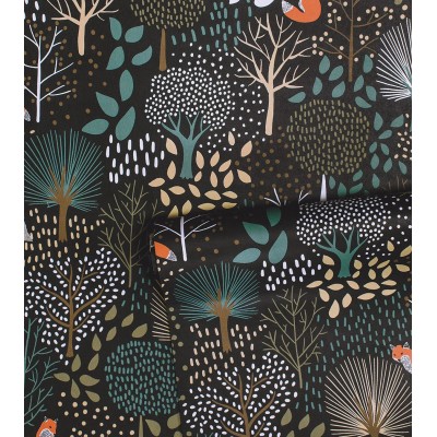 Papier peint - M.FOX- forêt et renard Lilipinso