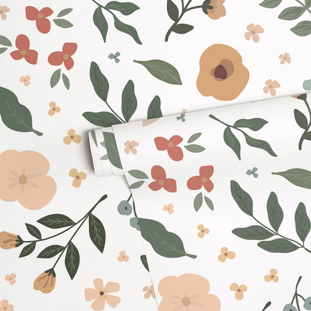 Papier peint - BLOEM - fleurs et feuilles