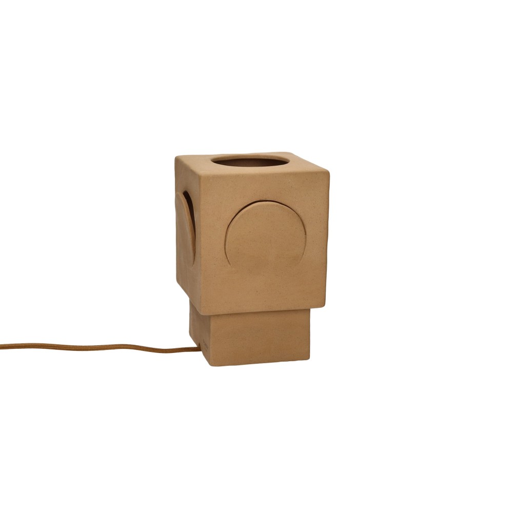 Lampe de table -ECLIPSE- L 13 x W 13 x H 20,5 cm - blanc