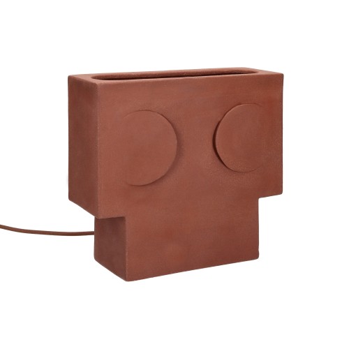 Lampe de table -ECLIPSE- L 28 x W 10 x H 27 cm - ocre