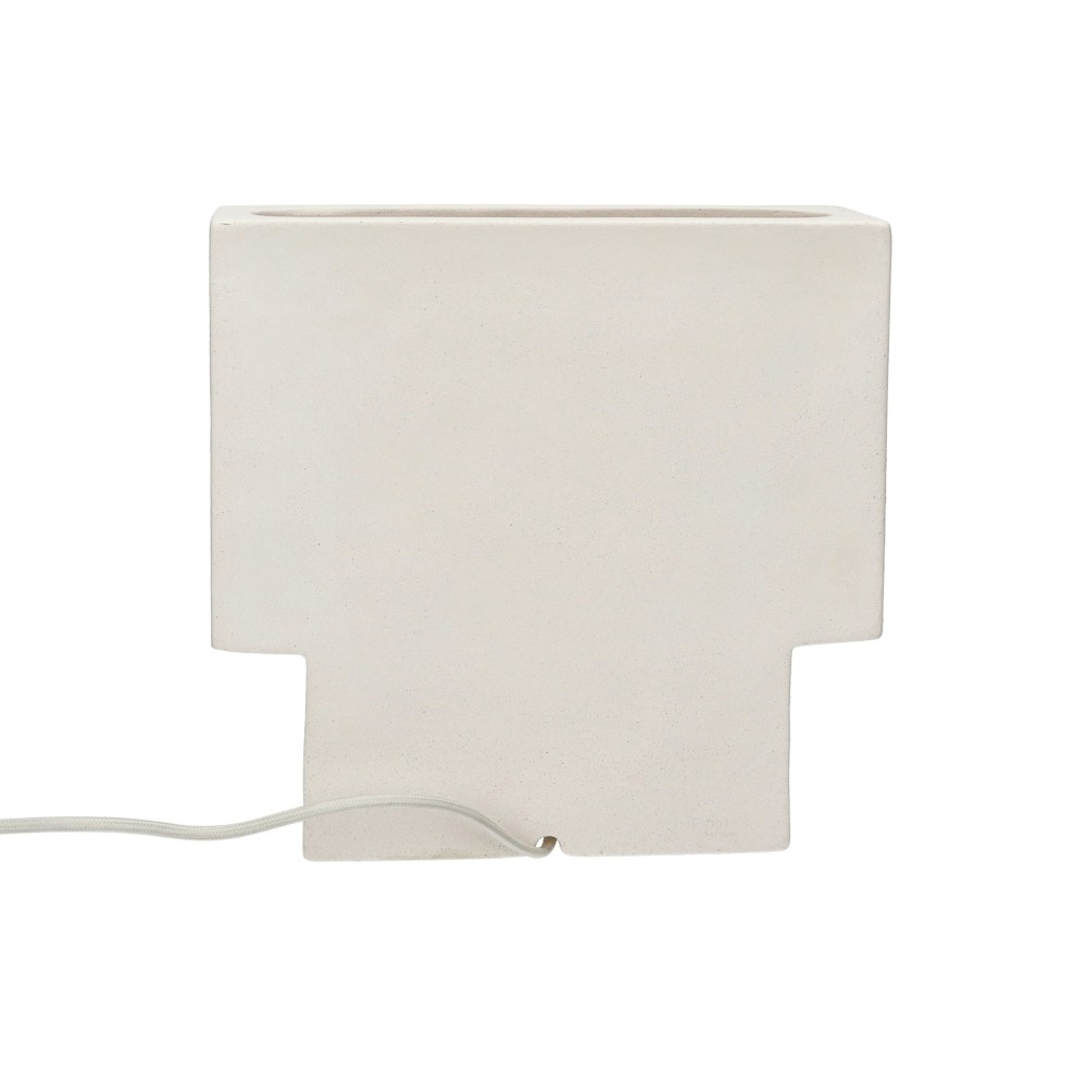 Lampe de table -ECLIPSE- L 13 x W 13 x H 20,5 cm - blanc