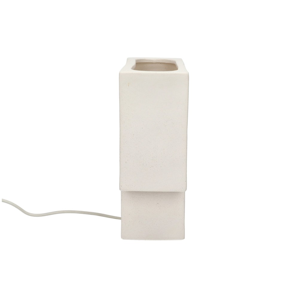 Lampe de table -ECLIPSE- L 13 x W 13 x H 20,5 cm - blanc