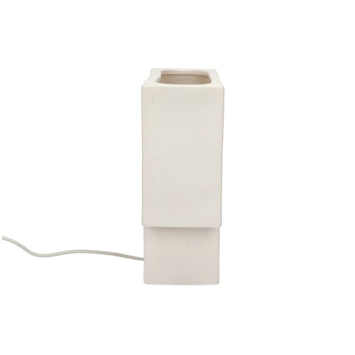 Lampe de table -ECLIPSE- L 13 x W 13 x H 20,5 cm - blanc