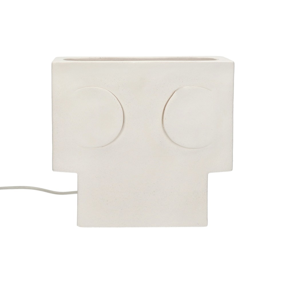 Lampe de table -ECLIPSE- L 13 x W 13 x H 20,5 cm - blanc