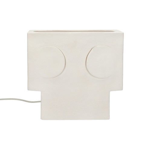 Lampe de table -ECLIPSE- L 13 x W 13 x H 20,5 cm - blanc