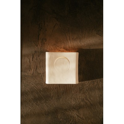 Lampe de table -ECLIPSE- L 13 x W 13 x H 20,5 cm - blanc