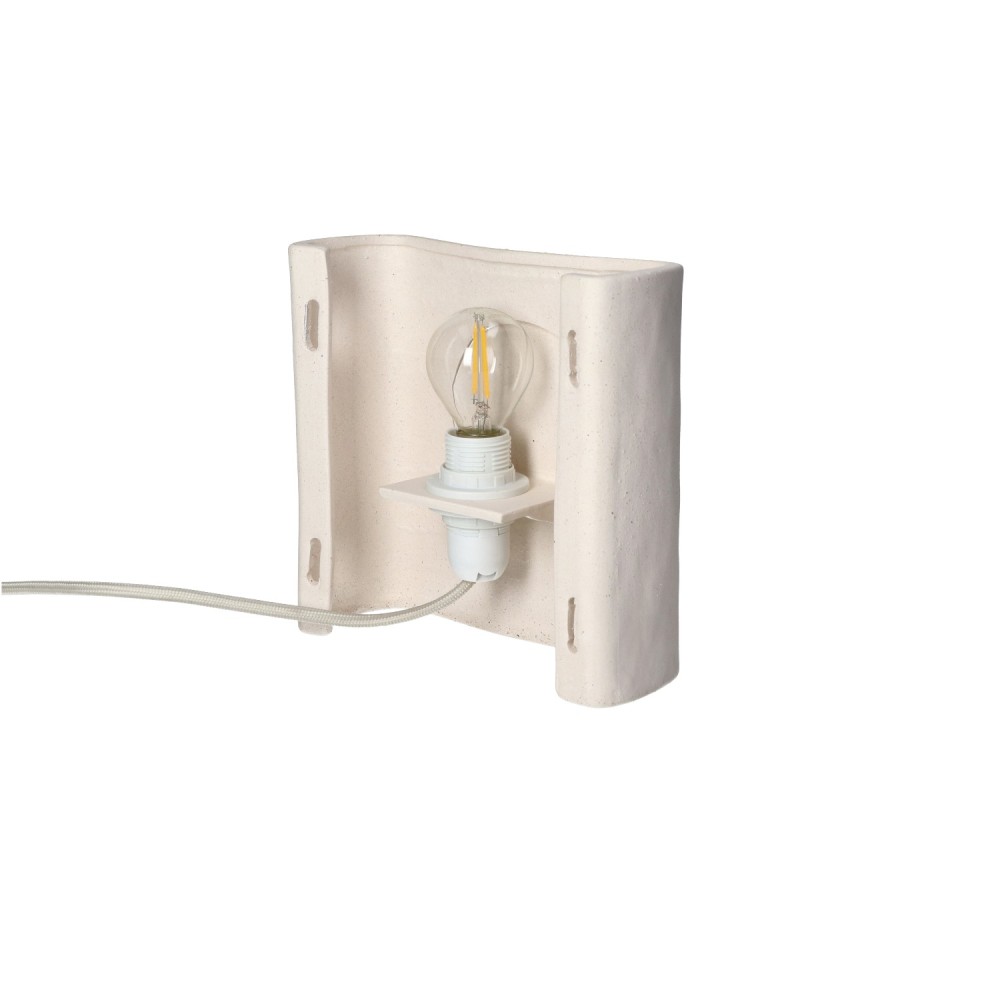 Lampe de table -ECLIPSE- L 13 x W 13 x H 20,5 cm - blanc