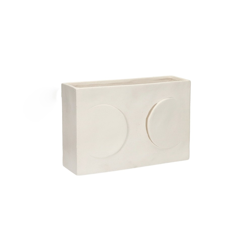 Lampe de table -ECLIPSE- L 13 x W 13 x H 20,5 cm - blanc