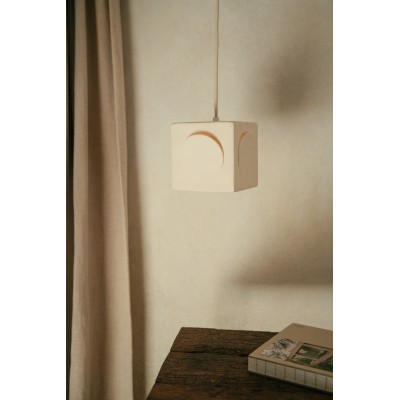 Lampe de table -ECLIPSE- L 13 x W 13 x H 20,5 cm - blanc 2