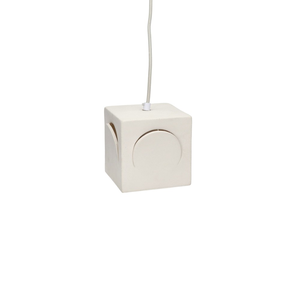 Lampe de table -ECLIPSE- L 13 x W 13 x H 20,5 cm - blanc