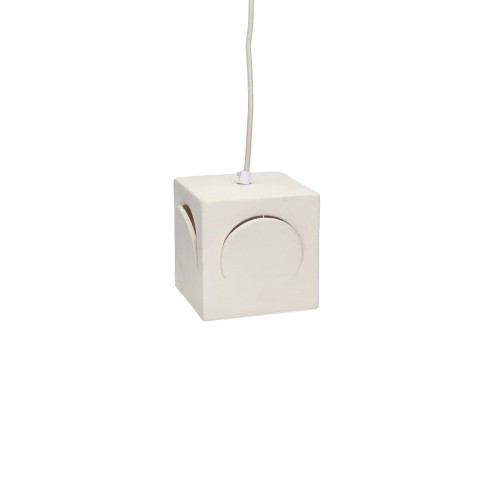 Suspension -ECLIPSE-  L 13 x W 13 x H 13 cm - blanc