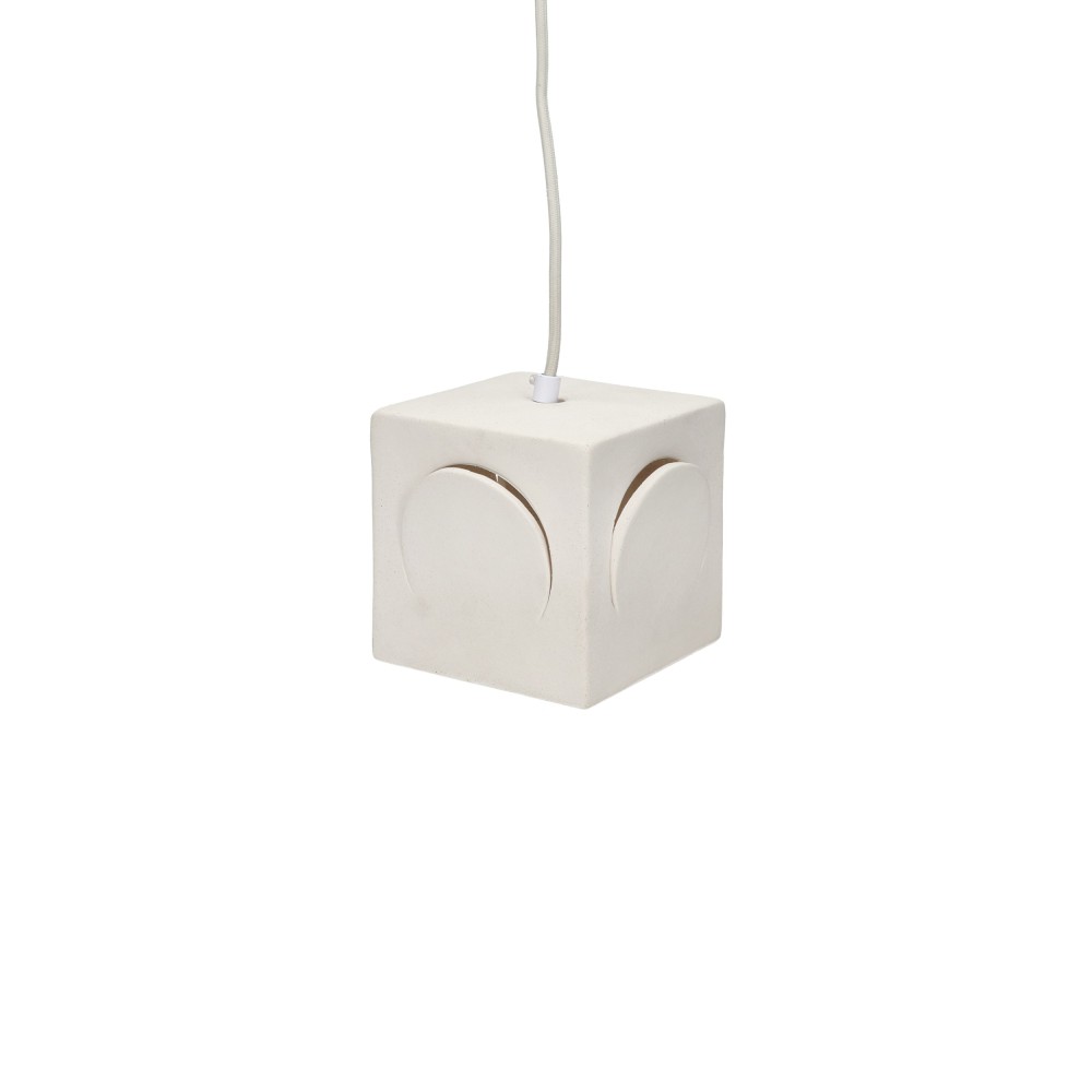 Lampe de table -ECLIPSE- L 13 x W 13 x H 20,5 cm - blanc