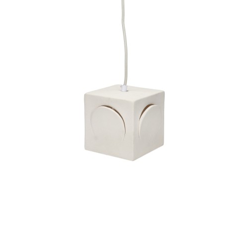 Suspension -ECLIPSE-  L 13 x W 13 x H 13 cm - blanc