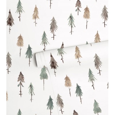 Papier peint - KHARU - forêt de sapin Lilipinso