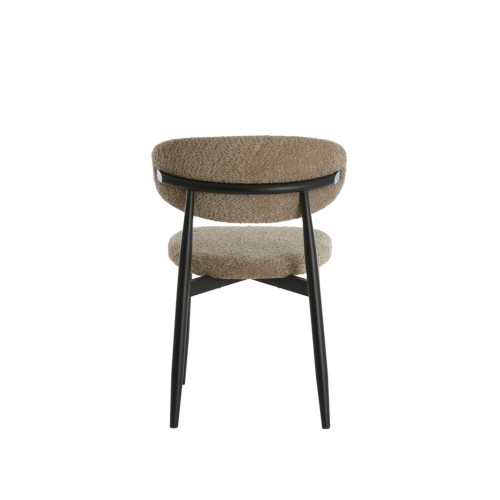 Chaise ENIOLA - 54x52x76 cm - Taupe et noir