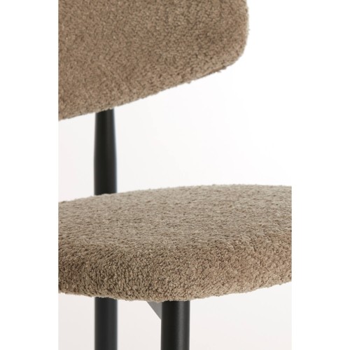 Chaise ENIOLA - 54x52x76 cm - Taupe et noir