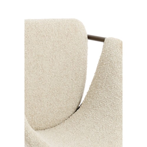 Chaise NYRO - 61x60x80 cm - Crème et Bronze