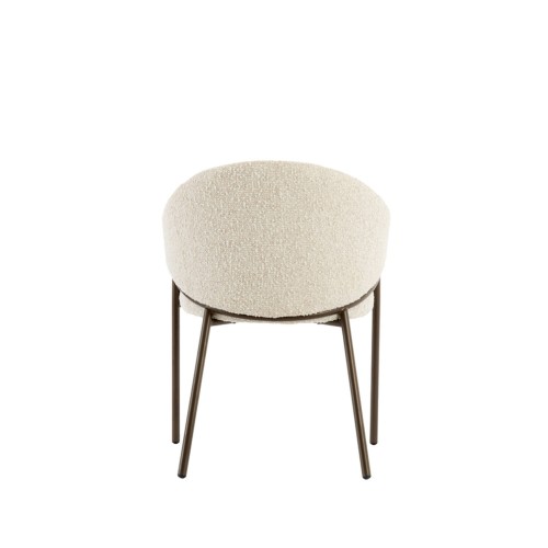 Chaise NYRO - 61x60x80 cm - Crème et Bronze