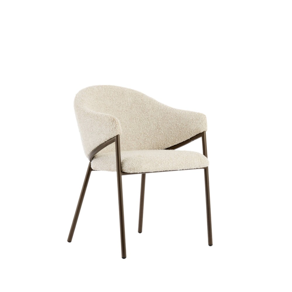 Chaise NYRO - 61x60x80 cm - Crème et Bronze