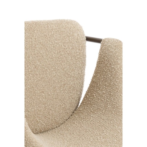 Chaise NYRO - 61x60x80 cm - sable et Bronze