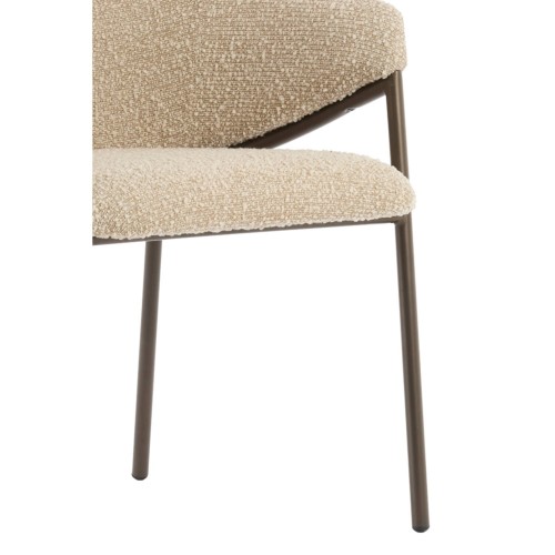 Chaise NYRO - 61x60x80 cm - sable et Bronze