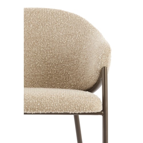 Chaise NYRO - 61x60x80 cm - sable et Bronze