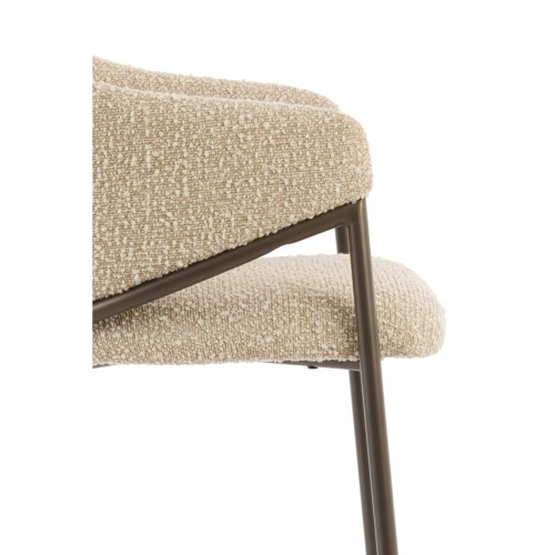 Chaise NYRO - 61x60x80 cm - sable et Bronze