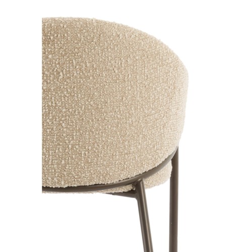 Chaise NYRO - 61x60x80 cm - sable et Bronze