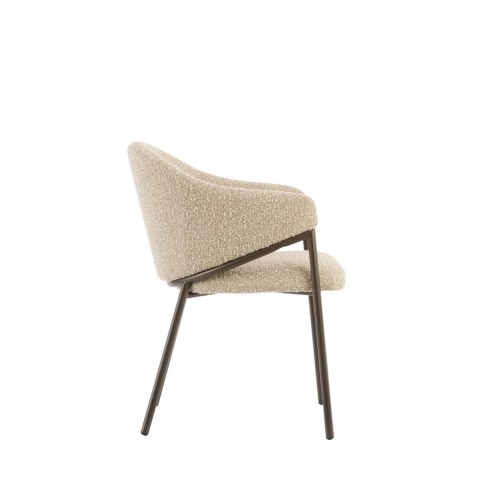 Chaise NYRO - 61x60x80 cm - sable et Bronze