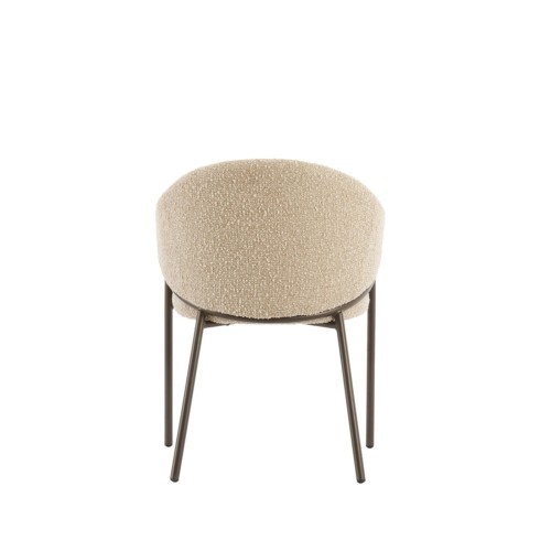 Chaise NYRO - 61x60x80 cm - sable et Bronze