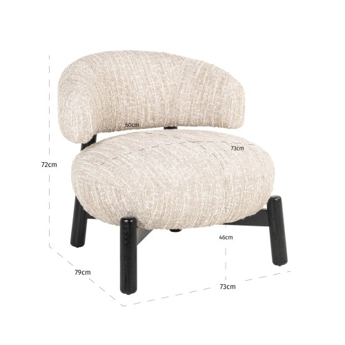 Fauteuil lounge Ornella noisette
