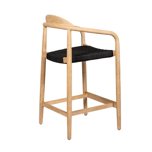 Tabouret ANAM- Eucalyptus et corde noire