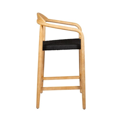 Tabouret ANAM- Eucalyptus et corde noire