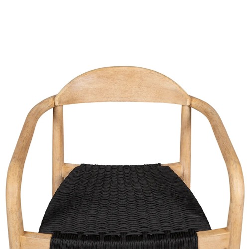 Tabouret ANAM- Eucalyptus et corde noire