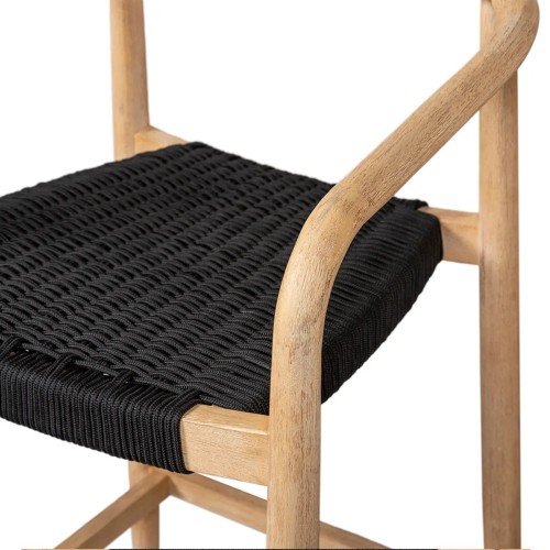 Tabouret ANAM- Eucalyptus et corde noire