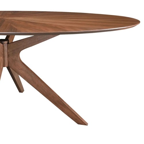 Table repas Xylo ovale 180 cm placage noyer