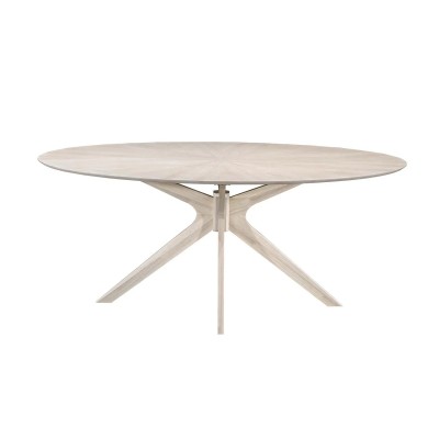 Table repas Xylo ovale 180 cm placage chêne 2