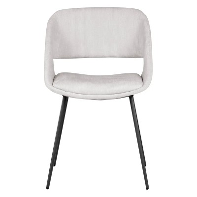 Chaise ADA - velours côtelé - Ecru Moodntone