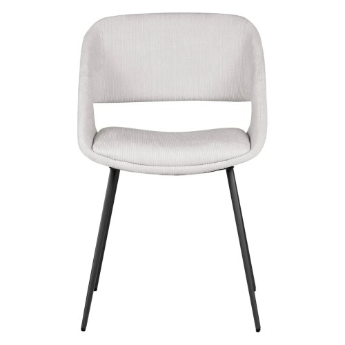 Chaise ADA - velours côtelé - Ecru